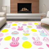 Ultra Soft Area Rug, Non Slip, Stain Resistant, Washable Area Rugs for Living Room, Bedroom, Radiant Spring Floral Accents(Pink)
