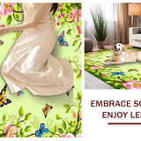 Artistic Butterfly Floral Motif(Green)