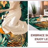 Ultra Soft Area Rug, Non Slip, Stain Resistant, Washable Area Rugs for Living Room, Bedroom, Earthy Jungle Inspired Decor Piece(Orange)