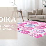 Ultra Soft Area Rug, Non Slip, Stain Resistant, Washable Area Rugs for Living Room, Bedroom, Joyful Easter Celebration Artwork(Pink)