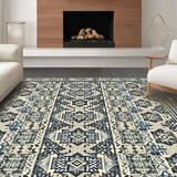 Ultra Soft Area Rug, Non Slip, Stain Resistant, Washable Area Rugs for Living Room, Bedroom, Luxurious Neutral Geometric Arrangement(Gray)