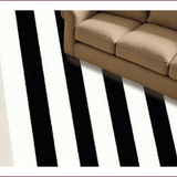Ultra Soft Area Rug, Non Slip, Stain Resistant, Washable Area Rugs for Living Room, Bedroom, Striped Modern Kitchen Washable Area Rug(Black)