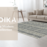 Ultra Soft Area Rug, Non Slip, Stain Resistant, Washable Area Rugs for Living Room, Bedroom, Sleek Abstract Phrase Art(Black)