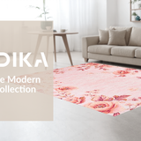 Ultra Soft Area Rug, Non Slip, Stain Resistant, Washable Area Rugs for Living Room, Bedroom, Serene Blush Textured Elegance(Pink)