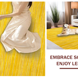 Ultra Soft Area Rug, Non Slip, Stain Resistant, Washable Area Rugs for Living Room, Bedroom, Delicate Fluffy Organic Touch(Yellow)