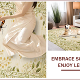 Ultra Soft Area Rug, Non Slip, Stain Resistant, Washable Area Rugs for Living Room, Bedroom, Nature-Inspired Insect Print Area Rug for Living Room(Beige)