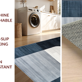 Ultra Soft Area Rug, Non Slip, Stain Resistant, Washable Area Rugs for Living Room, Bedroom, Rustic Textured Neutral Palette(Gray)