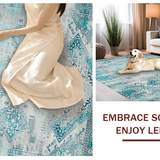 Contemporary Floral Textural Fusion(Blue)