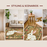 Whimsical Floral Bunny Aesthetic(Beige)