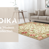 Vibrant Floral Garden Welcome Mat(Ivory)