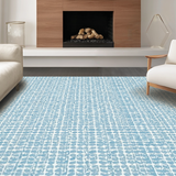 Ultra Soft Area Rug, Non Slip, Stain Resistant, Washable Area Rugs for Living Room, Bedroom, Adorable Blue Bow Bath Mat Rug with Stylish Preppy Flair for Decor(Blue)