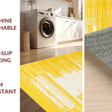 Ultra Soft Area Rug, Non Slip, Stain Resistant, Washable Area Rugs for Living Room, Bedroom, Contemporary Soft Beige Contrast(Yellow)