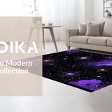 Ultra Soft Area Rug, Non Slip, Stain Resistant, Washable Area Rugs for Living Room, Bedroom, Vivid Celestial Cartoon Imagery(Purple)