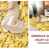 Ultra Soft Area Rug, Non Slip, Stain Resistant, Washable Area Rugs for Living Room, Bedroom, Modern Floral-Inspired Decor Theme(Yellow)