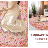 Ultra Soft Area Rug, Non Slip, Stain Resistant, Washable Area Rugs for Living Room, Bedroom, Luxurious Soft Pastel Elegance(Pink)