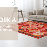 Contemporary Colorful Medallion Design(Red)