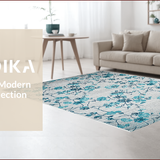 Ultra Soft Area Rug, Non Slip, Stain Resistant, Washable Area Rugs for Living Room, Bedroom, Modern Grey Floral Living Room Stain-Resistant Rug(Gray)