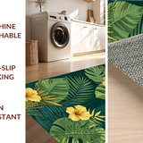 Contemporary Leafy Patterned Accent(Green)