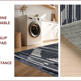 Ultra Soft Area Rug, Non Slip, Stain Resistant, Washable Area Rugs for Living Room, Bedroom, Modern Striking Lattice Aesthetic(Gray)