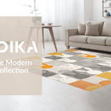 Ultra Soft Area Rug, Non Slip, Stain Resistant, Washable Area Rugs for Living Room, Bedroom, Lively Festive Bunny Pattern(Gray)