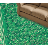 Ultra Soft Area Rug, Non Slip, Stain Resistant, Washable Area Rugs for Living Room, Bedroom, Vintage Oriental Nursery Non-Slip Soft Carpet(Green)