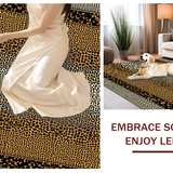 Ultra Soft Area Rug, Non Slip, Stain Resistant, Washable Area Rugs for Living Room, Bedroom, Wild Khaki Animal Aesthetic(Brown)
