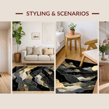 Abstract Luxe Marbleized Design(Black)