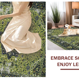 Luxurious Charcoal Floral Accents(Green)