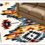 Ultra Soft Area Rug, Non Slip, Stain Resistant, Washable Area Rugs for Living Room, Bedroom, Southwestern Ivory Bathroom Rug with Non-Slip Backing(Red)