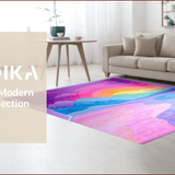 Ultra Soft Area Rug, Non Slip, Stain Resistant, Washable Area Rugs for Living Room, Bedroom, Whimsical Dreamy Spectrum Pattern(Purple)