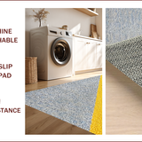 Ultra Soft Area Rug, Non Slip, Stain Resistant, Washable Area Rugs for Living Room, Bedroom, Machine Washable Yellow Grey Rug for Contemporary Spaces(Yellow)