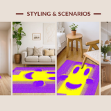 Creative Psychedelic Patterned Decor(Yellow)