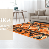 Ultra Soft Area Rug, Non Slip, Stain Resistant, Washable Area Rugs for Living Room, Bedroom, Boho Burnt Orange Living Room Stain-Resistant Rug(Orange)
