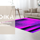 Ultra Soft Area Rug, Non Slip, Stain Resistant, Washable Area Rugs for Living Room, Bedroom, Striking 3D Gaming Visuals(Purple)