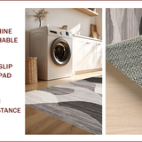 Ultra Soft Area Rug, Non Slip, Stain Resistant, Washable Area Rugs for Living Room, Bedroom, Sleek Modern Abstract Aesthetic(Gray)