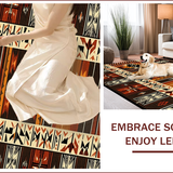 Ultra Soft Area Rug, Non Slip, Stain Resistant, Washable Area Rugs for Living Room, Bedroom, Native American Pattern Bedroom Stain-Resistant Carpet(Brown)