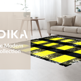 Ultra Soft Area Rug, Non Slip, Stain Resistant, Washable Area Rugs for Living Room, Bedroom, Cozy Monochrome Country Aesthetic(Yellow)