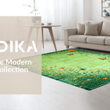 Ultra Soft Area Rug, Non Slip, Stain Resistant, Washable Area Rugs for Living Room, Bedroom, Whimsical Green Nature Scene(Green)