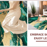 Ultra Soft Area Rug, Non Slip, Stain Resistant, Washable Area Rugs for Living Room, Bedroom, Marble Swirl Emerald Green Living Room Plush Carpet(Green)