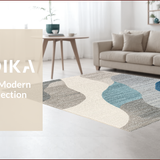 Ultra Soft Area Rug, Non Slip, Stain Resistant, Washable Area Rugs for Living Room, Bedroom, Texas Bluebonnets Floral(Gray)