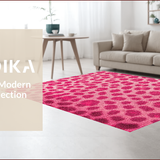 Ultra Soft Area Rug, Non Slip, Stain Resistant, Washable Area Rugs for Living Room, Bedroom, Soft Modern Leopard Print Nursery Rug(Pink)