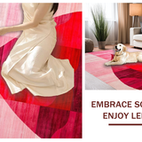 Elegant Pink Heart Silhouette Art(Red)