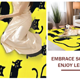Ultra Soft Area Rug, Non Slip, Stain Resistant, Washable Area Rugs for Living Room, Bedroom, Stylish Minimalist Animal Print(Yellow)