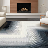 Ultra Soft Area Rug, Non Slip, Stain Resistant, Washable Area Rugs for Living Room, Bedroom, Chic Modern Abstract Circles(Black)
