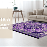 Ultra Soft Area Rug, Non Slip, Stain Resistant, Washable Area Rugs for Living Room, Bedroom, Vintage Blue and Purple Nursery Carpet(Purple)