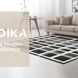 Ultra Soft Area Rug, Non Slip, Stain Resistant, Washable Area Rugs for Living Room, Bedroom, Linear Rhythm: Woven Stripe Accent Rug, Graphic Decor(Gray)