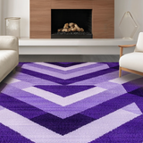 Ultra Soft Area Rug, Non Slip, Stain Resistant, Washable Area Rugs for Living Room, Bedroom, Chic Solid Purple Shag Style(Purple)