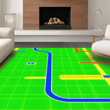 Brightly Colored Route Design(Green)