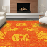 Ultra Soft Area Rug, Non Slip, Stain Resistant, Washable Area Rugs for Living Room, Bedroom, Vibrant Playful Fish Aesthetic(Orange)