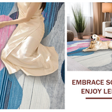 Ultra Soft Area Rug, Non Slip, Stain Resistant, Washable Area Rugs for Living Room, Bedroom, Vibrant Abstract Geometric Display(Gray)